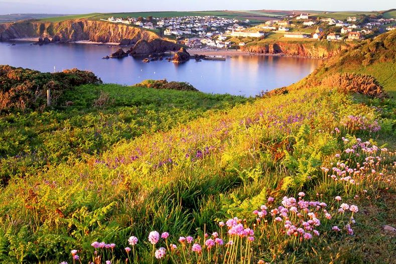 Marathon runners exploring the South Devon coastline.