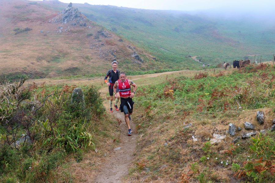 Runner on the South Devon coastal trails during the marathon.