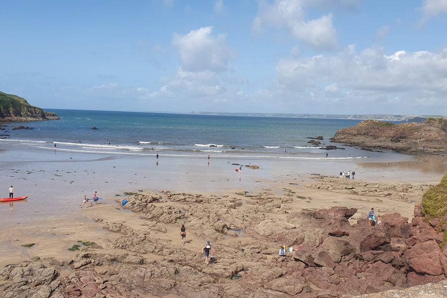Ultra runner enjoying the challenging coastal route.